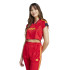 Camiseta adidas Tiro Cut 3 Bandas Cropped Mujer Rojo