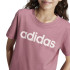 Camiseta adidas Essentials Linear Logo Cotton Slim Fit Niña Rosa