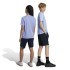 Conjunto adidas Essentials Aeroready 3 Bandas Regular Fit Infantil Azul/Blanco