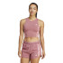 Camiseta de Running adidas Own The Run 3 Bandas  Mujer Rosa