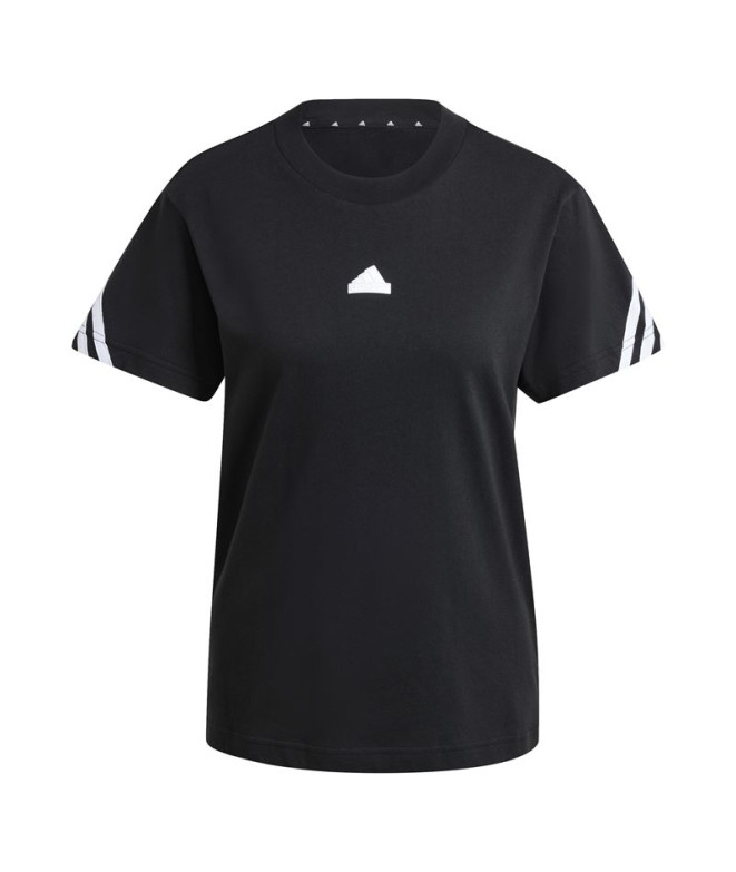 Camiseta adidas Future Icons 3 Bandas Mujer Negro