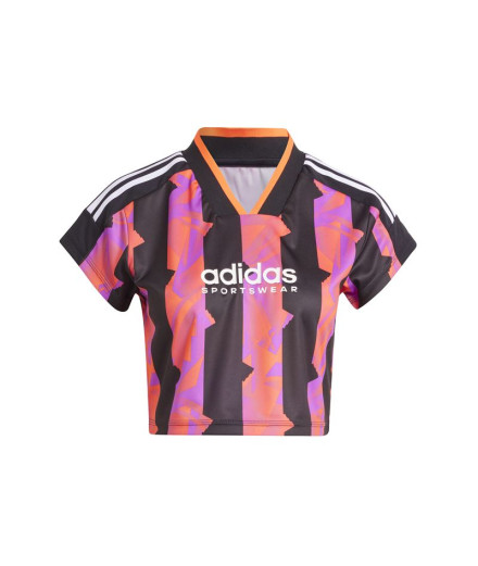 Camiseta adidas Tiro Cut 3 Bandas Print Baby Mujer Negro