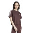 Camiseta adidas Essentials 3 Bandas Single Jersey Cropped Top Mujer Marrón