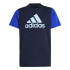 Camiseta adidas Essentials Big Logo Colorblock Cotton Infantil Azul