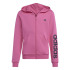 Chaqueta adidas Essentials Linear Logo Cotton Fullzip Niña Rosa