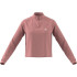Sudadera adidas Train Essentials Minimal Branding 1/4 Zip Cover Up Mujer Rosa