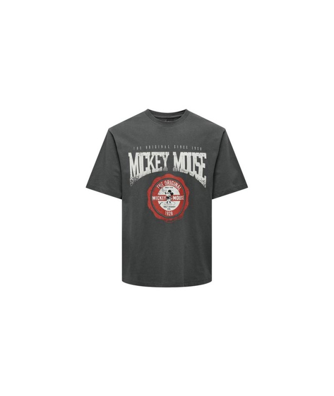 Camiseta Only & Sons Onsmickey Rlx Grey...
