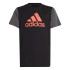 Camiseta adidas Essentials Big Logo Colorblock Cotton Infantil Negro