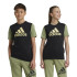 Camiseta adidas Essentials Big Logo Colorblock Cotton Infantil Negro