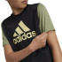 Camiseta adidas Essentials Big Logo Colorblock Cotton Infantil Negro