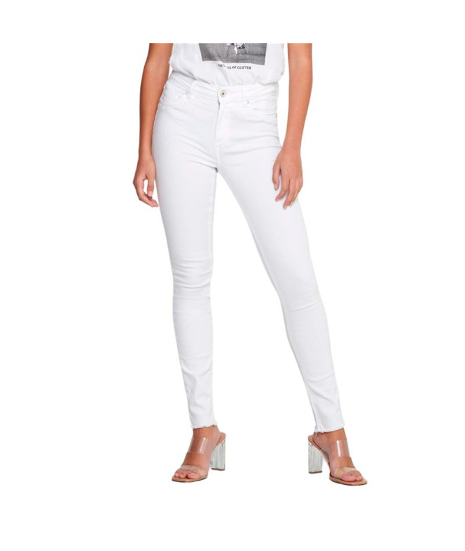 Pantalón Only blush MidRw Ank Rea0730 Blanco Mujer