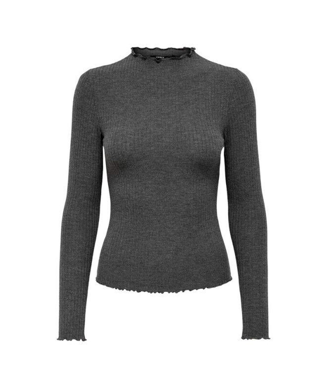 Camiseta Only emma High Dark Gris Mujer