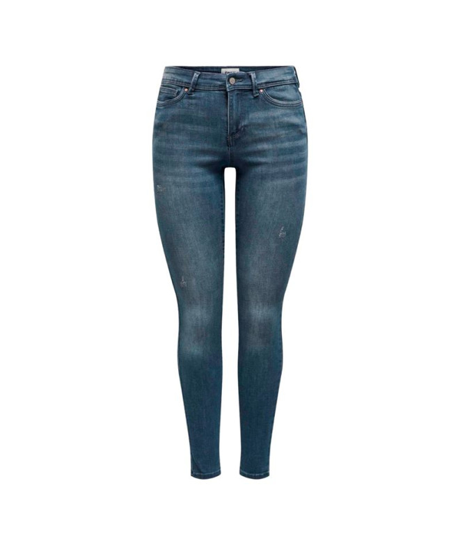 Pantalón Only wauw Mid Bj777 Blue Black Denim...