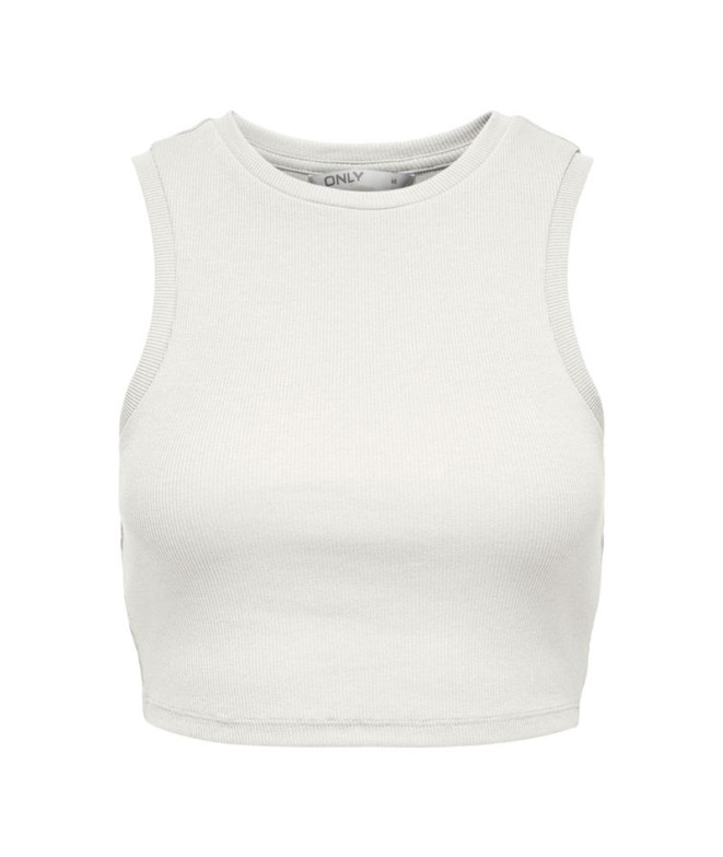 Camiseta Only Onlvilma Cropped Cloud Dancer Mujer