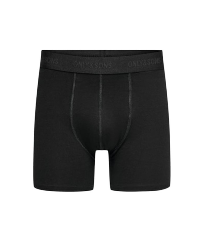 Calzoncillos Only & Sons fitz Solid Black 3Pack...