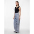 Camiseta Pieces ilu Sl Black Mujer