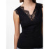 Camiseta Pieces ilu Sl Black Mujer