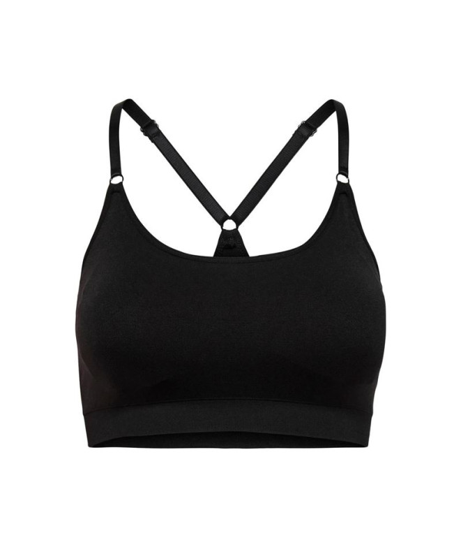 Sujetador deportivo Only Onplea-2 Seam Black Mujer