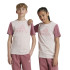 Camiseta adidas Essentials Big Logo Colorblock Cotton Infantil Rosa