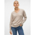Jersey Vero Moda crewlefile V-Neck Birch Mujer