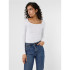 Camiseta Vero Moda maxi Myoft Long U-Neck Bright White Mujer