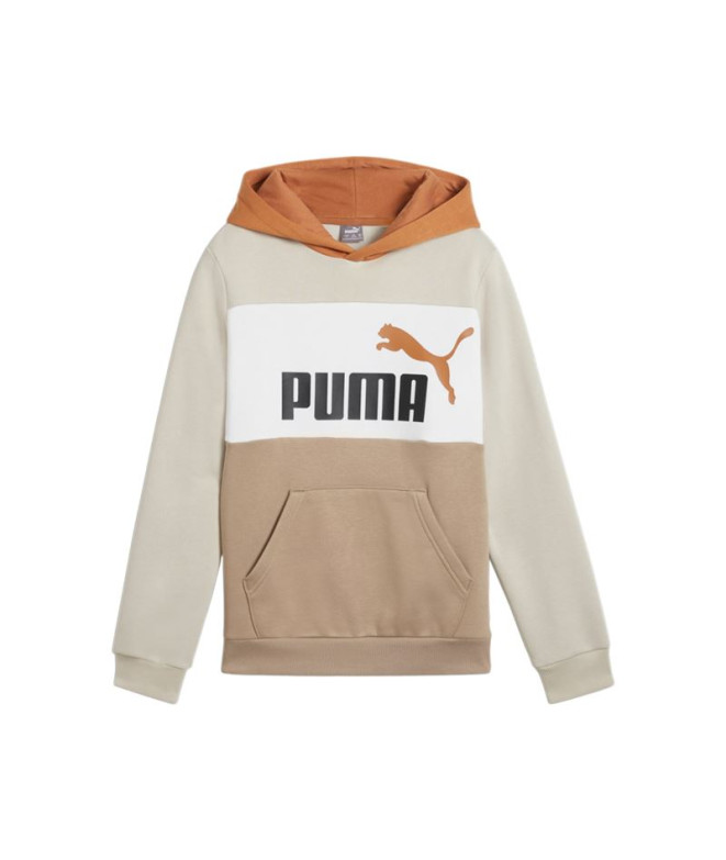 Sudadera Casual Puma Essentials Block Niño Beige