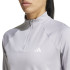 Sudadera adidas Train Essentials Minimal Branding 1/4 Zip Cover Up Mujer Gris