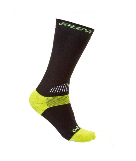 Calcetin Coolmax Ressor 2 Par Negro/Amarillo Neon