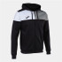 Chaqueta de Fútbol Joma Con Capucha Crew V Hombre/Niño Negro Gris Blanco