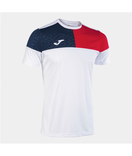 Camiseta De Fútbol Joma Manga Corta Crew V Blanco Rojo...