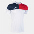Camiseta De Fútbol Joma Manga Corta Crew V Blanco Rojo Marino