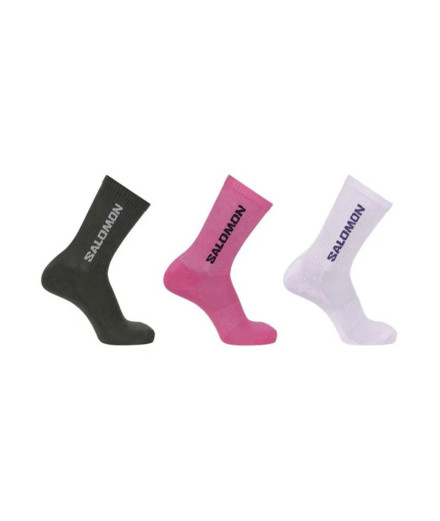 Calcetines de Montaña Salomon Everyday Crew 3-Pack Rosa