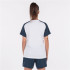 Camiseta de Fútbol Joma Academy IV Manga Corta Mujer Blanco Marino