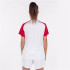 Camiseta de Fútbol Joma Academy IV Manga Corta Mujer Blanco Rojo