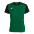 Camiseta de Fútbol Joma Academy IV Manga Corta Mujer Verde Negro