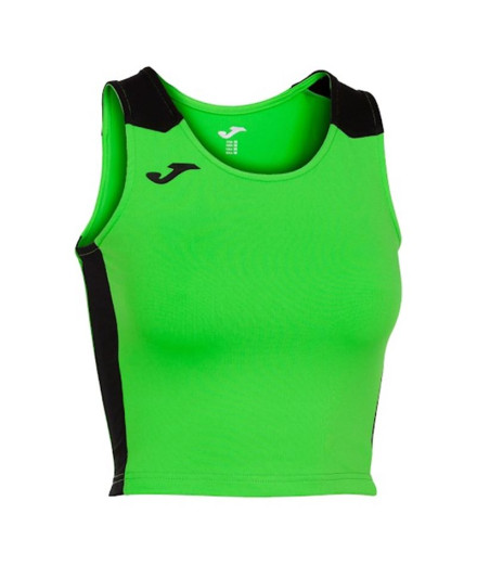 Top de Running Joma Record II Mujer Verde Flúor Negro