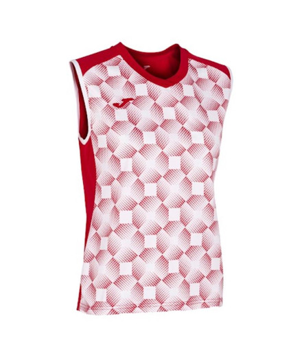 Camiseta Joma Supernova IIII Sin Mangas Mujer Rojo Blanco