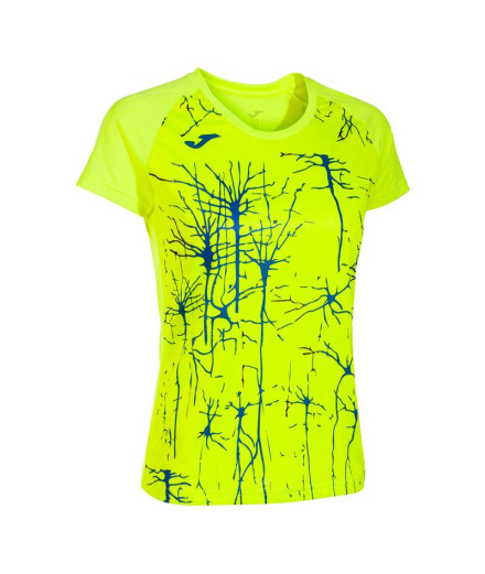 Camiseta Manga Corta Joma Elite IX Mujer Amarillo Flúor