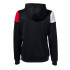 Chaqueta de Fútbol Joma Con Capucha Crew V Negro Rojo Blanco Niña