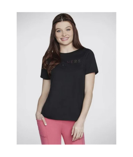 Camiseta de Fitness Skechers Shine Mujer Negro