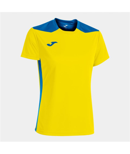 Camiseta Manga Corta Joma Championship VI Mujer Amarillo...