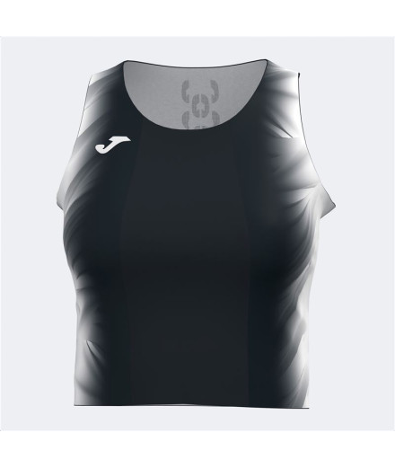 Top de Running Joma Elite XI Mujer Negro Blanco