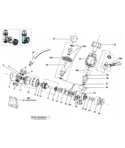 Asiento 1ª Etapa Ac9-Ac10 Cressi