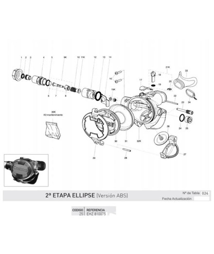 Tapon Lateral Cressi Ellipse