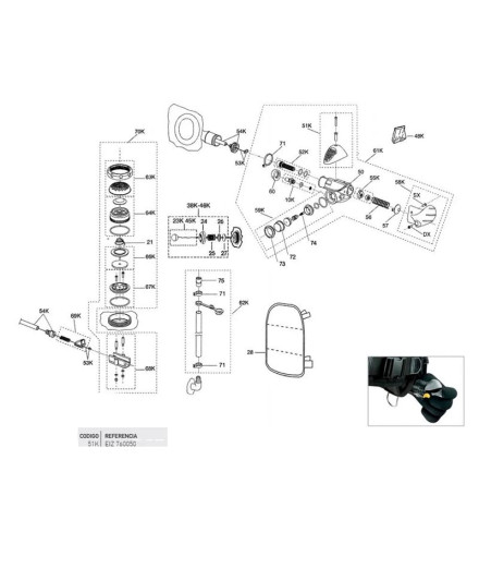 Pulsador Descarga Fcs C/Tornillo Cressi