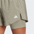 Pantalones de Fitness Adidas Aeroready Minimal 2 In 1 Shorts Mujer Gris