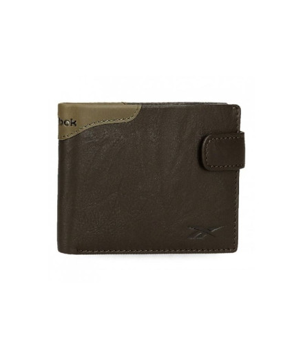 Cartera Horizontal Reebok Club Marrón Con Cierre De Click...