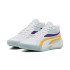 Zapatillas de Baloncesto Puma Court Pro Blanco-Amarillo Sizzle-Team Violet