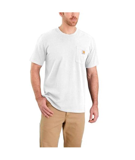 Camiseta Carhartt K87 Pocket Hombre Blanco
