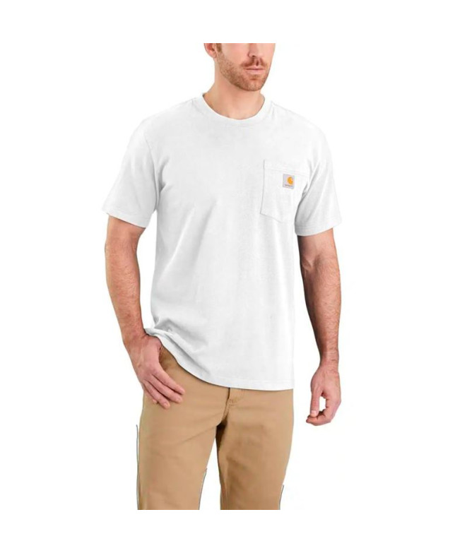 Camiseta Carhartt K87 Pocket Hombre Blanco